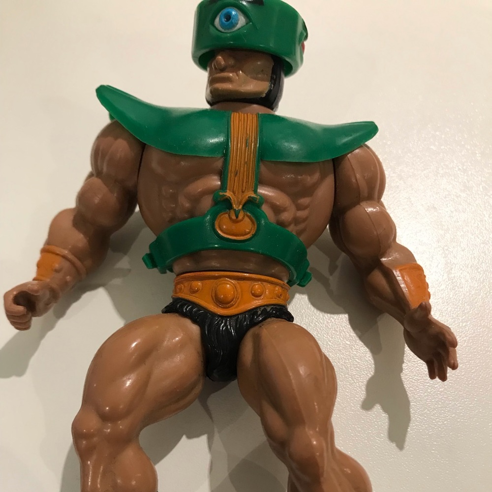 Action Figure with Green and Orange Armor